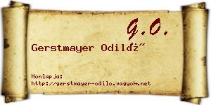 Gerstmayer Odiló névjegykártya